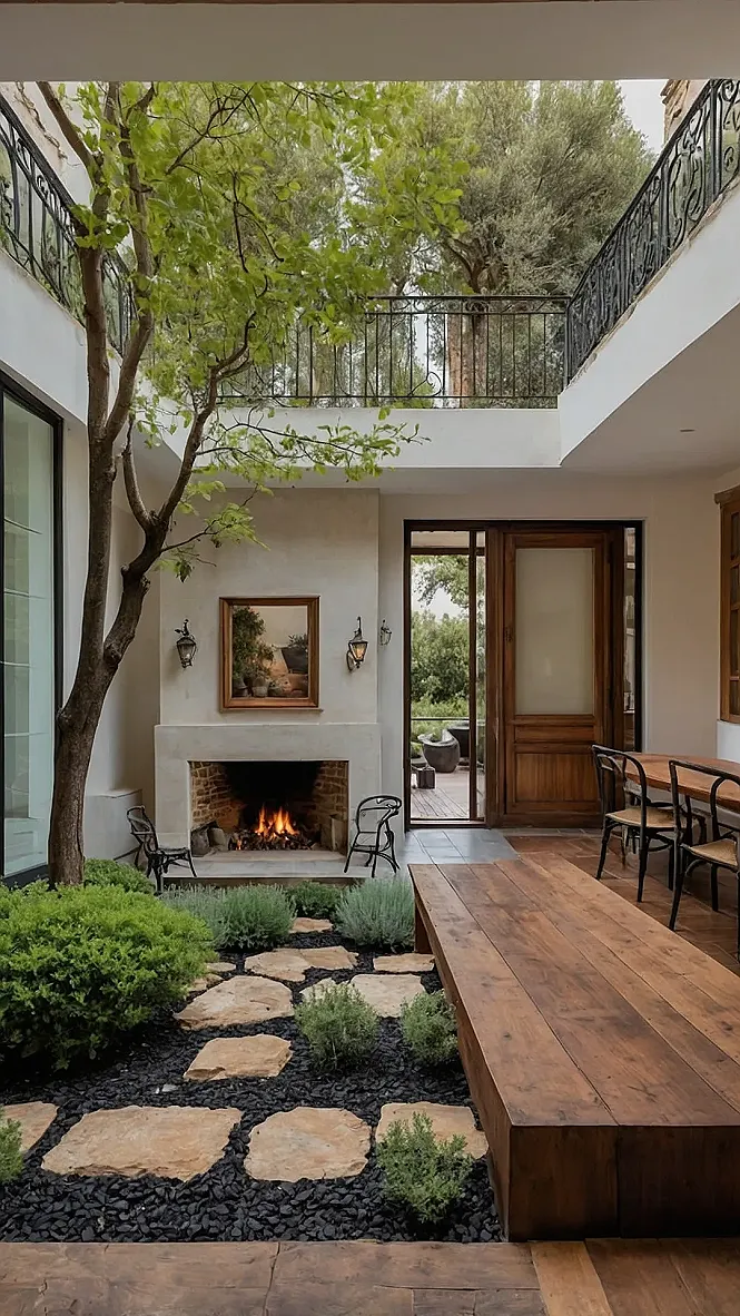 Courtyard Whimsy: French Charm Unfurled