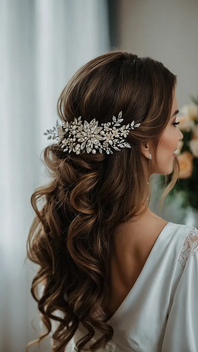Glimmering Bridal Tresses