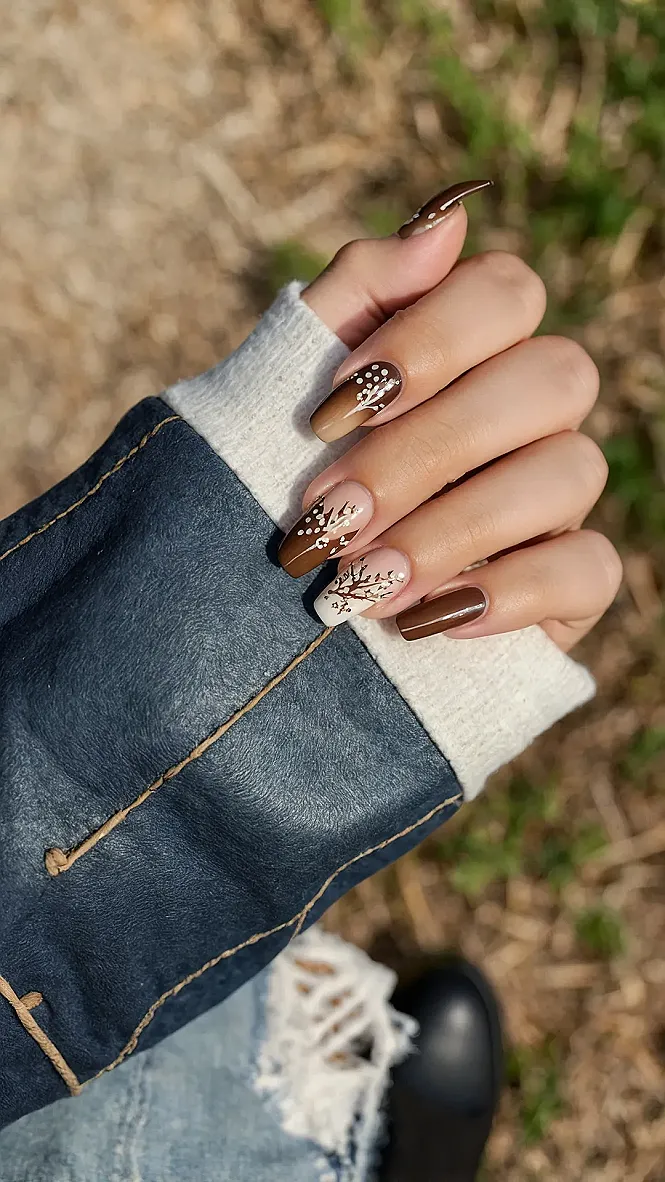 Forest Glimmer Nails