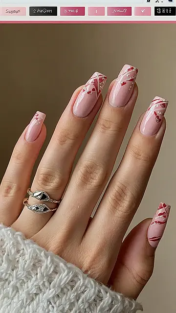 Valentine’s Day Nail Sparkle