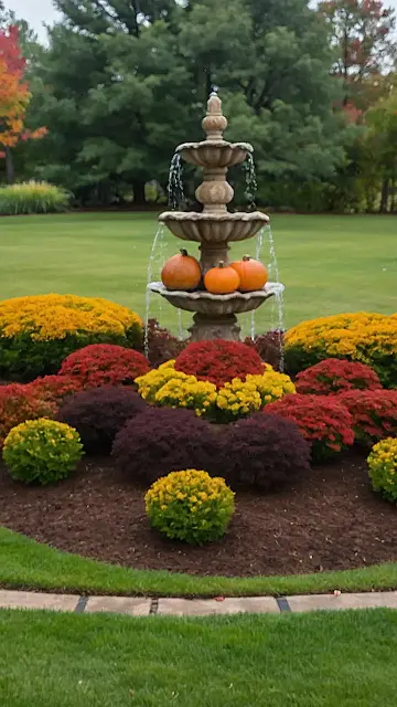 Fall Garden Fountain: