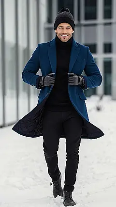 Here’s a title and two paragraphs based on the image and keyword “mens winter fashion”: