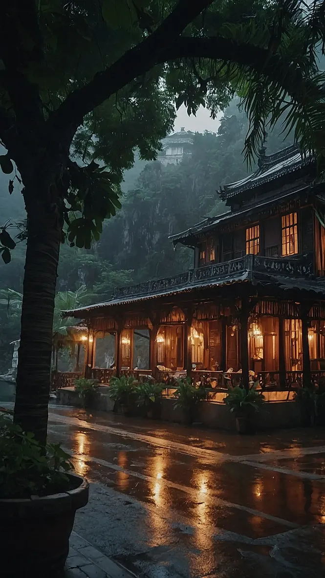 Dramatic Cliffs and Turquoise Waters at Dusk