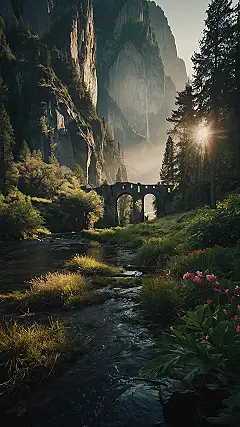 Alpine Trails Leading to Hidden Waterfalls