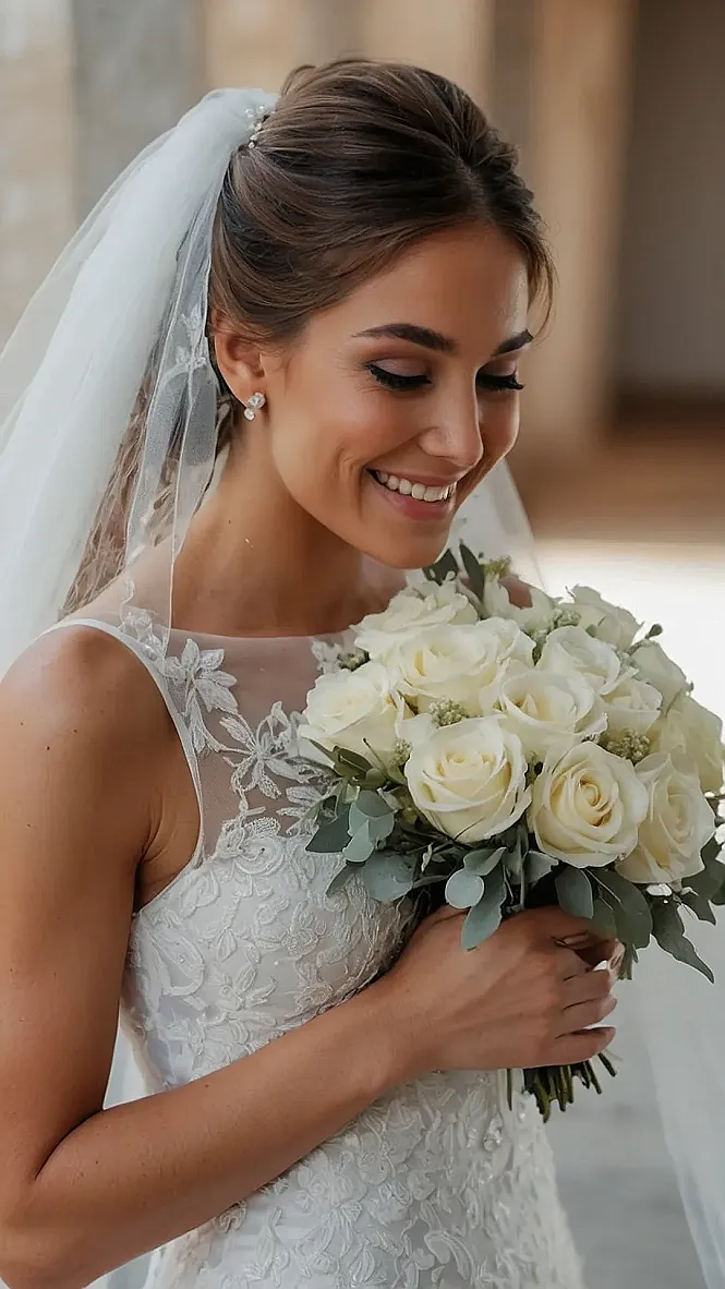Exquisite Wedding Hairstyles that Complement Bridal Veils