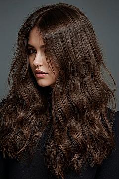 Dark Brown Butterfly Cut: Voluminous Long Layered Hair Styles 2025