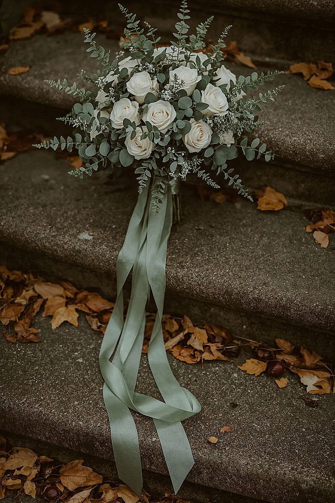 Enchanting Sage Green Bouquet: Fall Wedding Flower Perfection