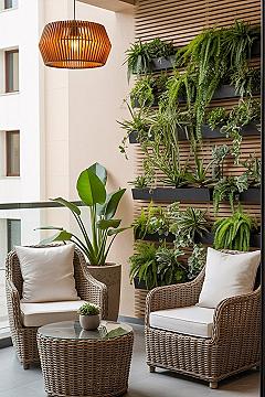 Minimalist Balcony Garden Oasis: Tiny Home Design Ideas