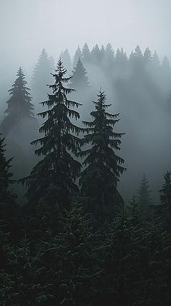 Mysterious Forest: Dark Aesthetic 4K Laptop Wallpapers
