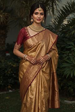 Elegant Kanjivaram Blouse Designs: South Indian Saree Style