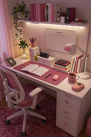 Creating a Monochromatic Pink Study Space