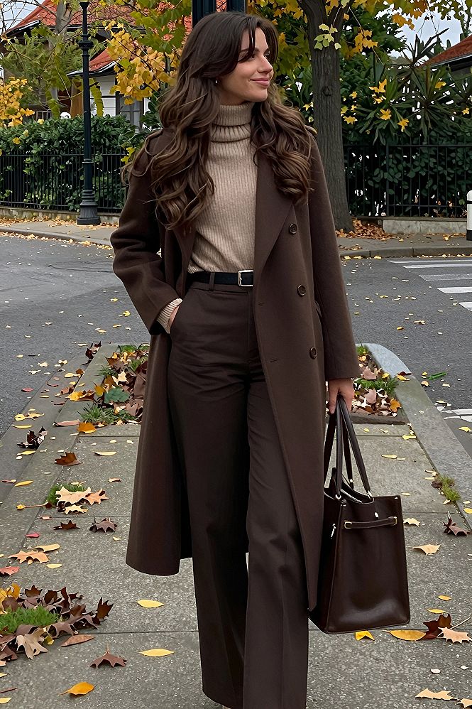 Layering a Turtleneck Under a Tailored Overcoat