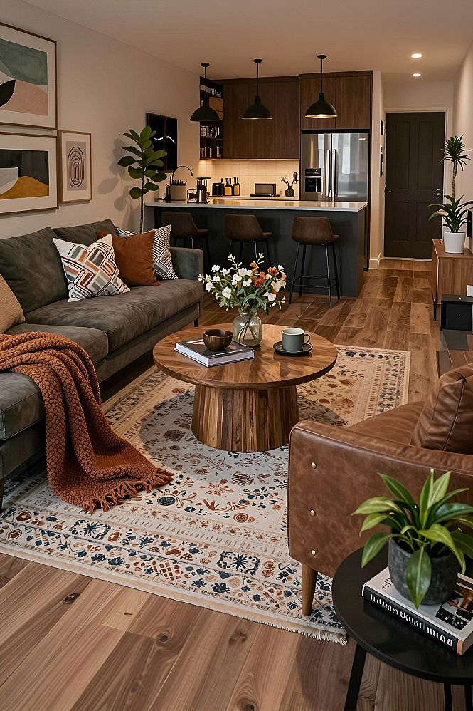 Creating Warmth with an Open-Plan Living and Kitchen Layout