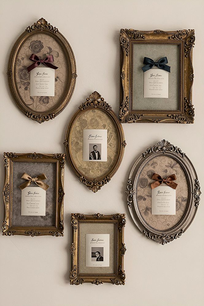 Framed Vintage Portrait Wall for Halloween
