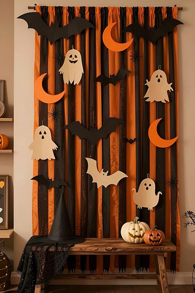 Creating a Paper Cutout Backdrop for Halloween