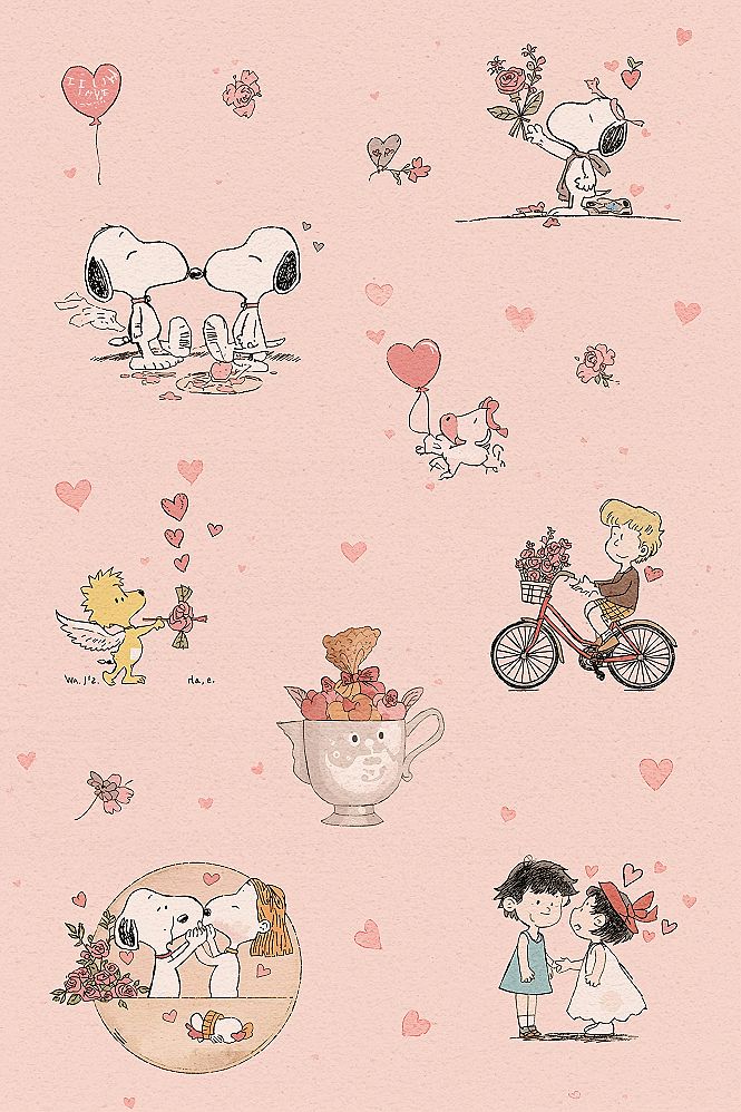 Adorable Snoopy Valentine's Day iPhone Wallpapers: Sweet & Simple
