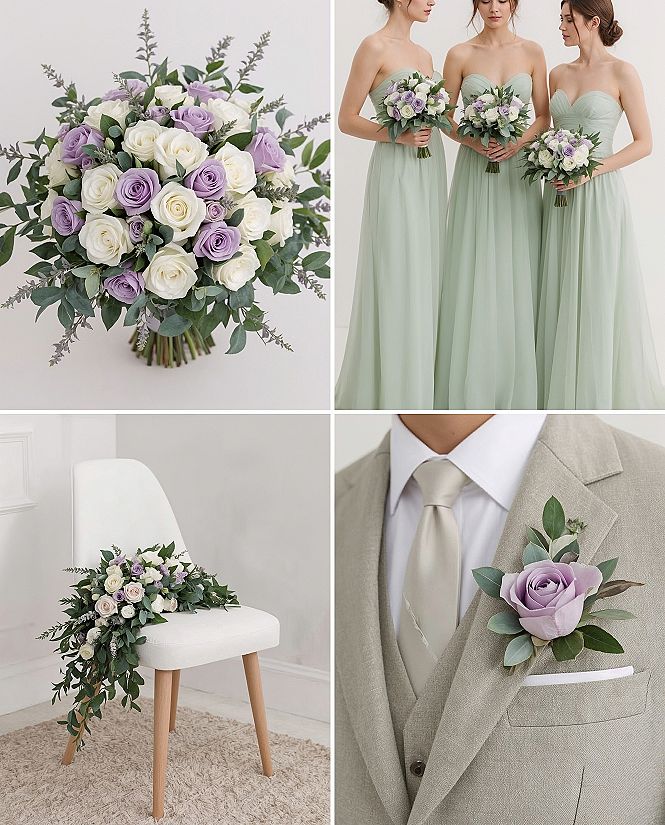 Dreamy Lavender & Sage Green Wedding Color Palette Inspiration