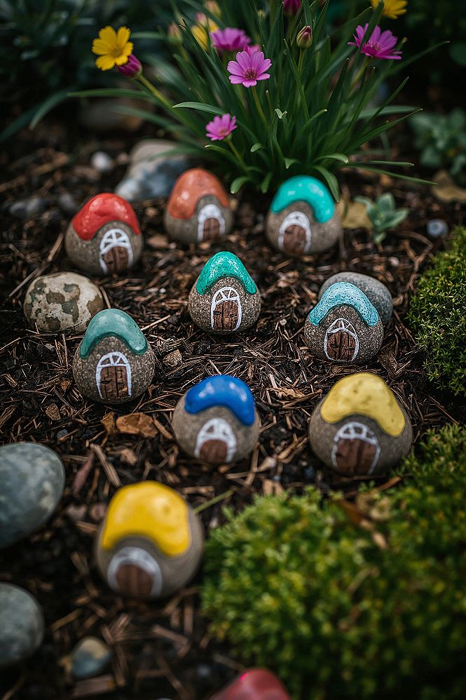 Whimsical Rock Craft Ideas for DIY Garden Decorations