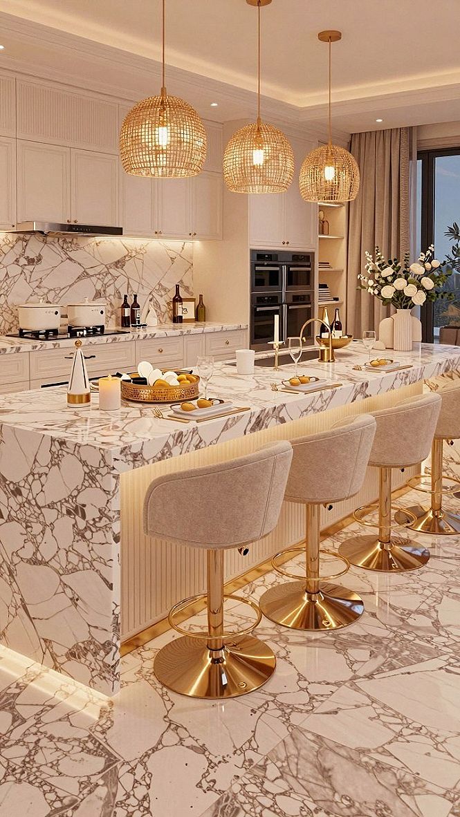 Creating an Open Concept Blue and White Kitchen and Living Space