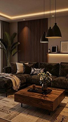 Layering Warm Lighting and Wood Accents for Apartment Coziness