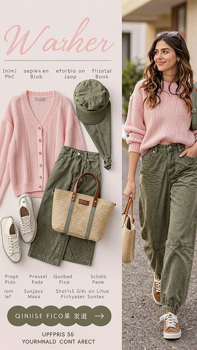 Pairing Soft Pink With Earthy Green Tones
