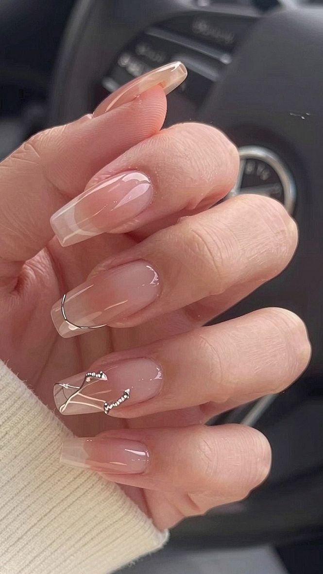 Clear Base Mocha Tips with Metallic Accent Lines