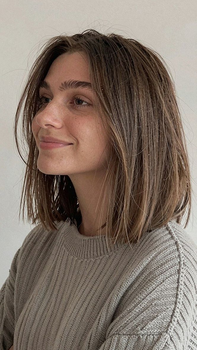 Short Bob Haircuts with Mocha Balayage Tones