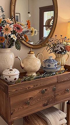 Styling a Coffee and Tea Station with Seasonal Accents