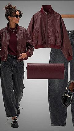 Pairing Deep Brown Outerwear With Dark Wash Denim