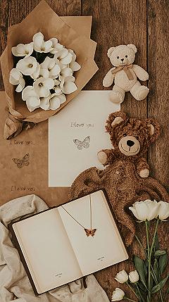 Vintage Brown Aesthetic Lock Screen: Butterfly Collage Art