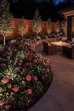 Landscaped Garden with Fire Pit: Cozy Evenings in Your Dream Backyard