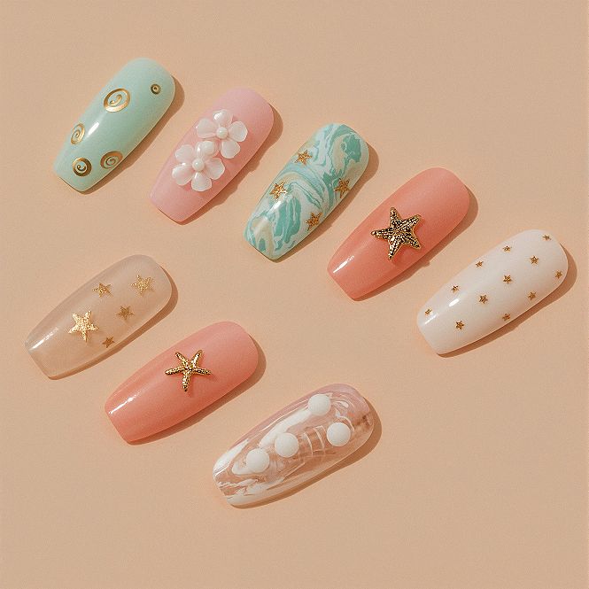 Pastel Perfection: Dreamy Gel Beach Nails for Your Summer Escape