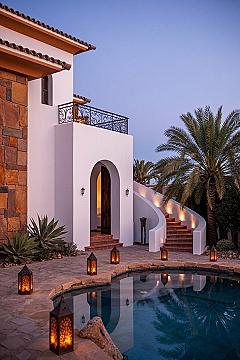 Spanish Style Villas: Sunset Pools & Enchanting Garden Retreats