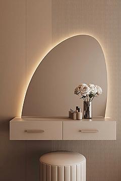 Chic Floating Makeup Vanity Ideas for Small Spaces