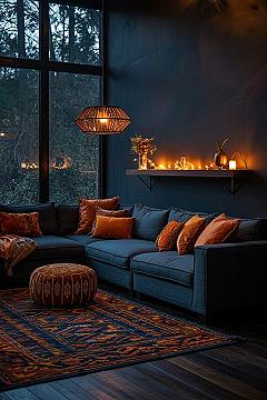 Moody Bohemian Living Room Color Scheme Visual Guide