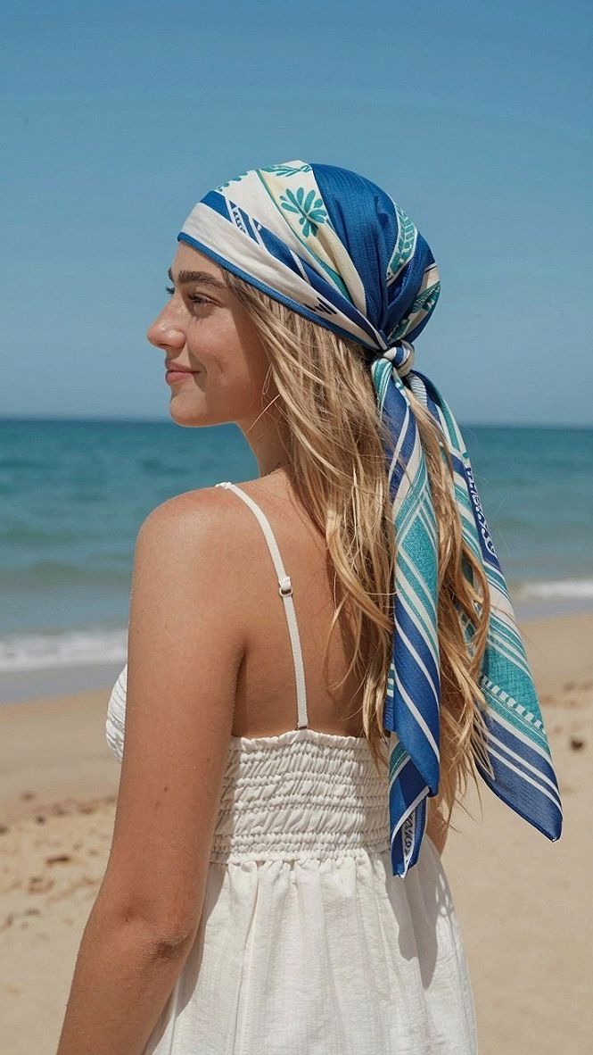 Choosing the Right Silk Head Scarf for Beach Days