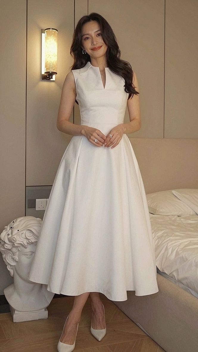 Selecting a Structured Collar Midi Dress for Formal Events