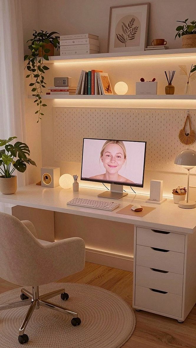 Adding Warm Shelf Lighting to Your Study Space