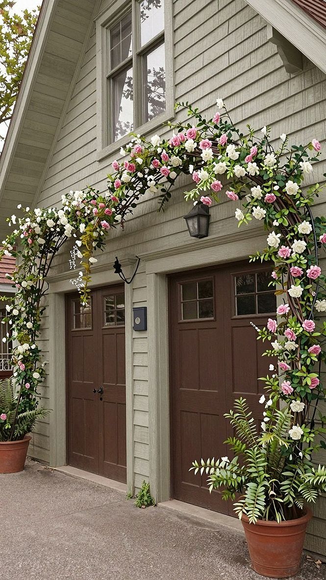Living Plant and Flower Pergola Privacy Screens