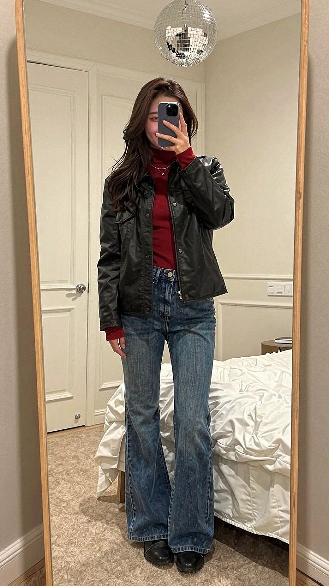 Selecting the Right Leather Jacket and Flared Denim