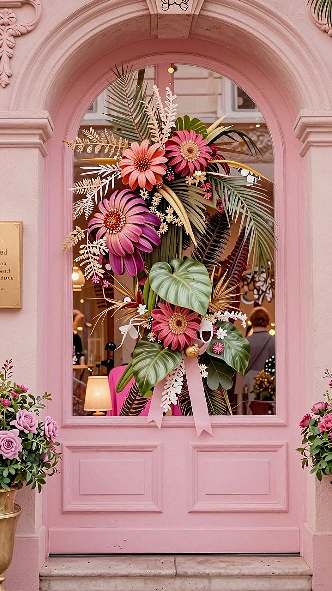 Choosing a Floral Pink Halloween Wreath for Your Front Door