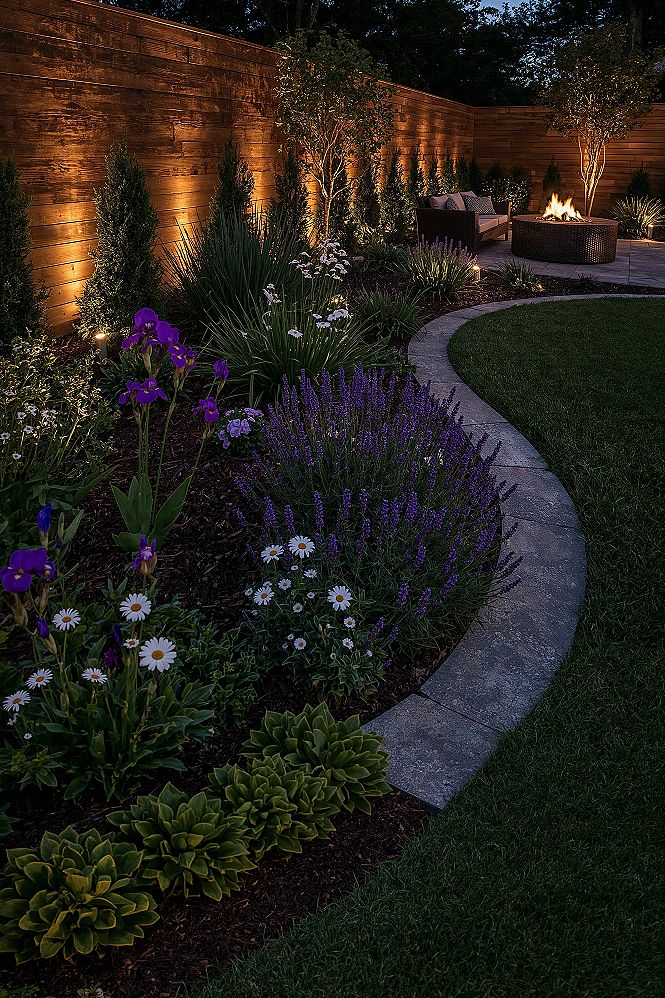 Modern Backyard Garden Lighting for Evening Ambiance