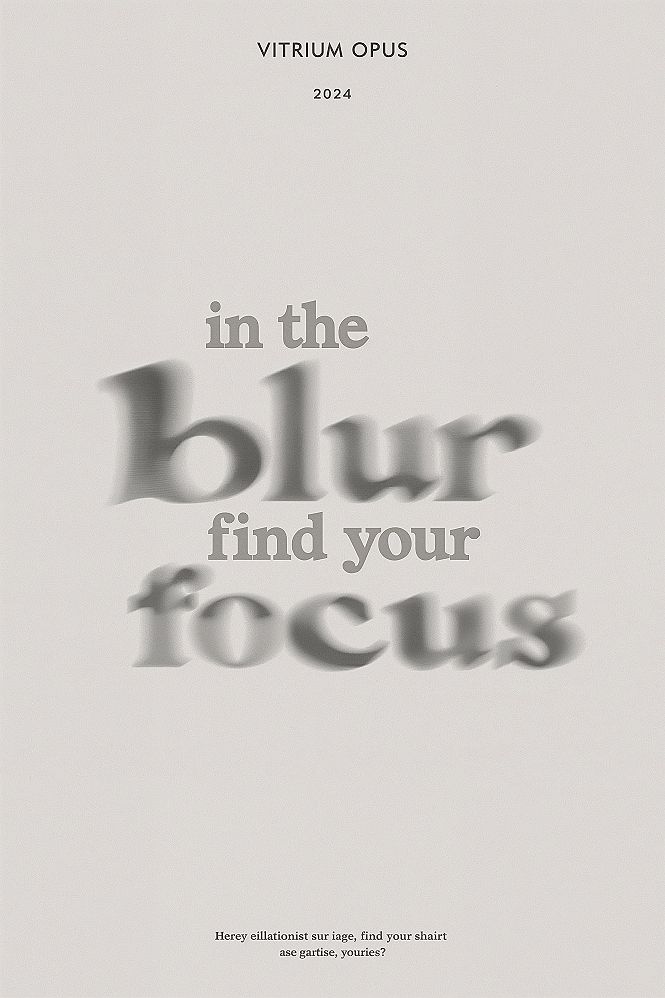 Focus Fuel: Minimalist 3D Typography Art Poster
