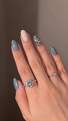 Mix and Match Pastel Gel Nails With Statement Foil Accents