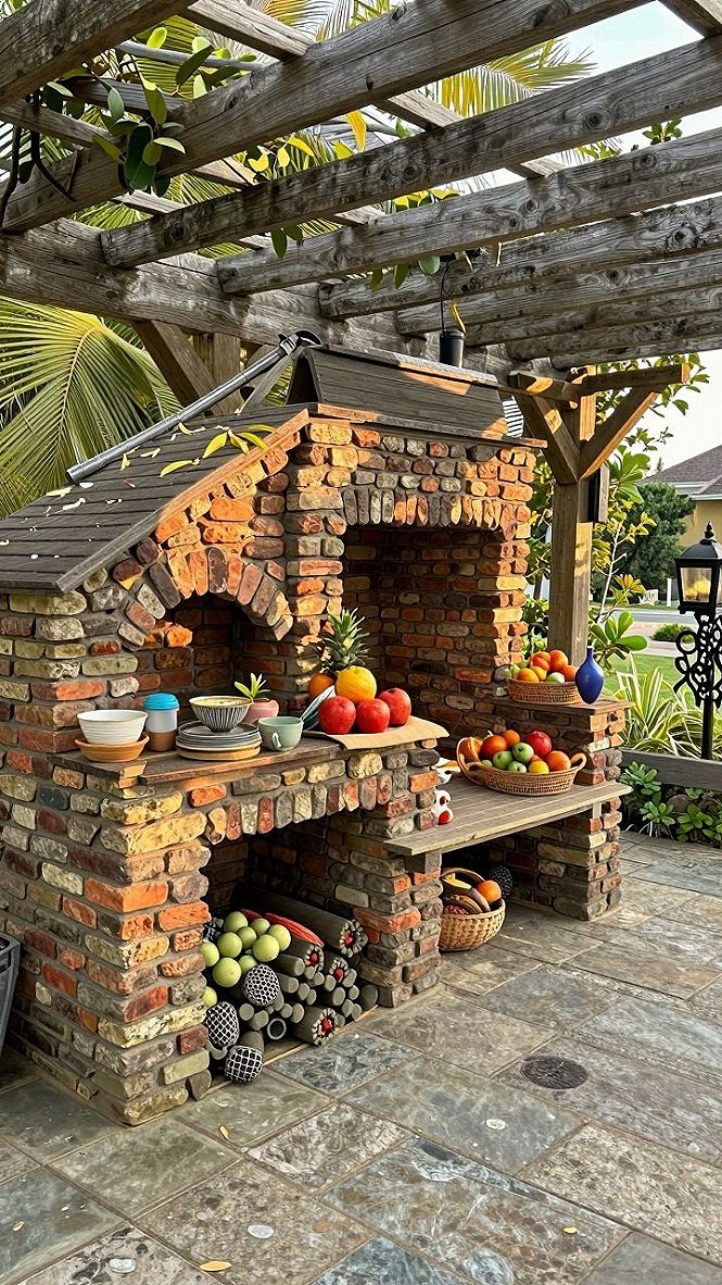 Adding a Brick Outdoor Cooking Station to Your Patio