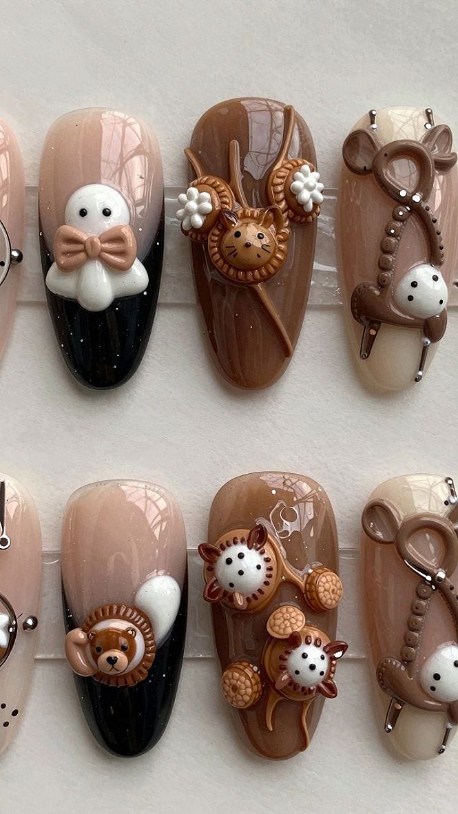 Applying 3D Bear and Animal Press On Nails Safely