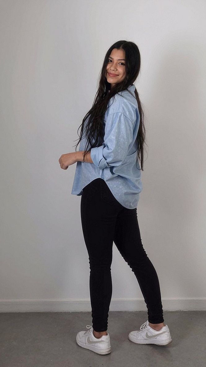 Styling a Blue Button Down Shirt with Black Jeans