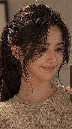 Styling Long Curtain Bangs With A Ponytail