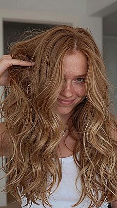 Maintaining Long Wavy Copper Bronde Hair