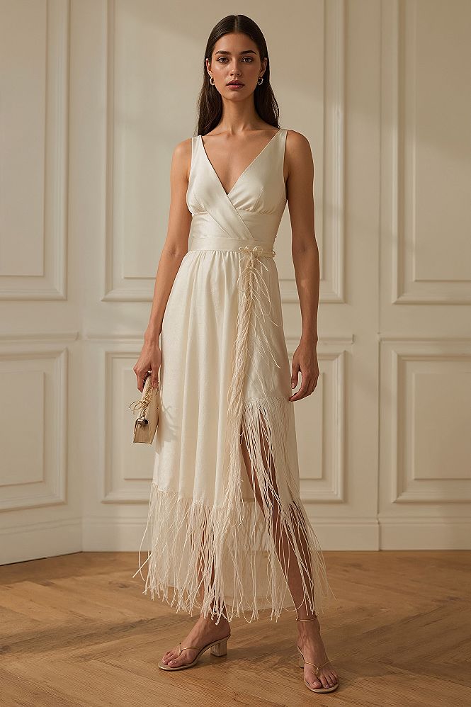 Unique Bridal Shower & Fall Rehearsal Dinner Dresses: Minimal Glam Style